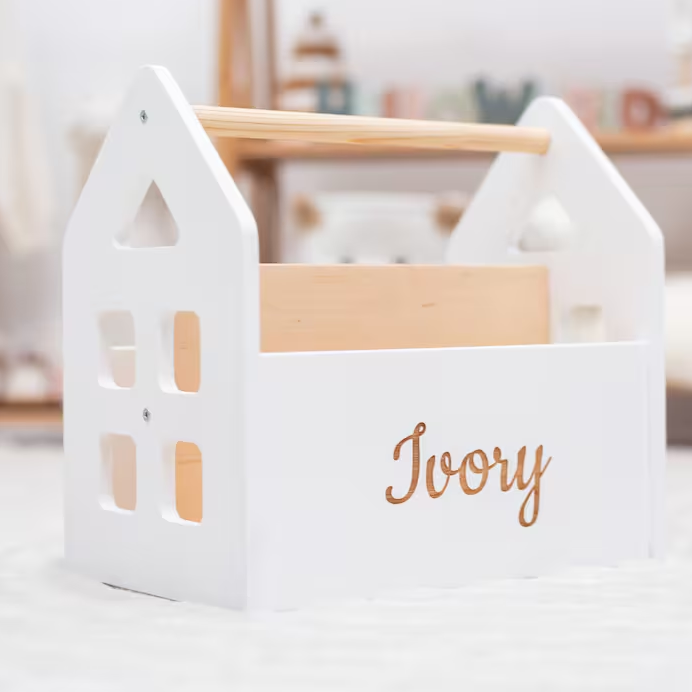 Nursery Cute Storage For Books, Playroom Decor Box for Books, Nursery Small Bookshelf, Toys Organization, Room Furniture, Toddler Bookcase