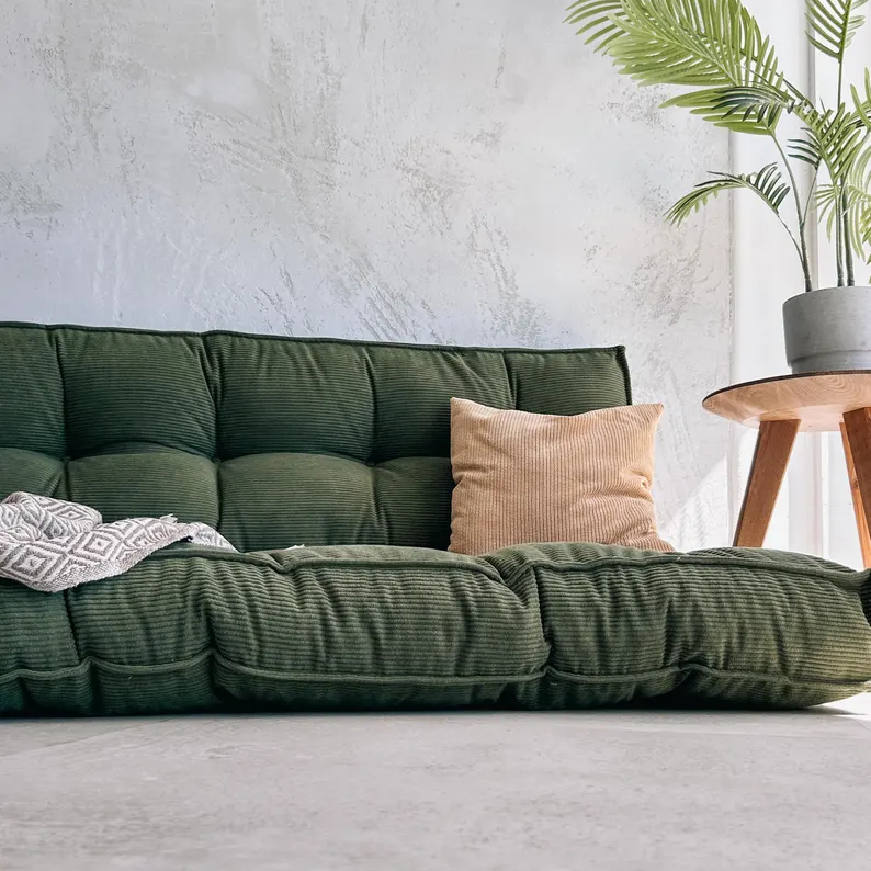Floor Cushion in multiple colors and fabrics: Cozy Floor Sofa, Reading Nook Pillow